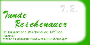 tunde reichenauer business card